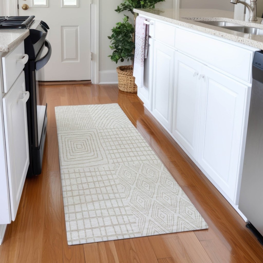 LOOMLAN Rugs Owen Ivory Washable Indoor-Outdoor Rug