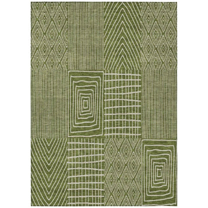 LOOMLAN Rugs Owen Olive Washable Indoor-Outdoor Rug