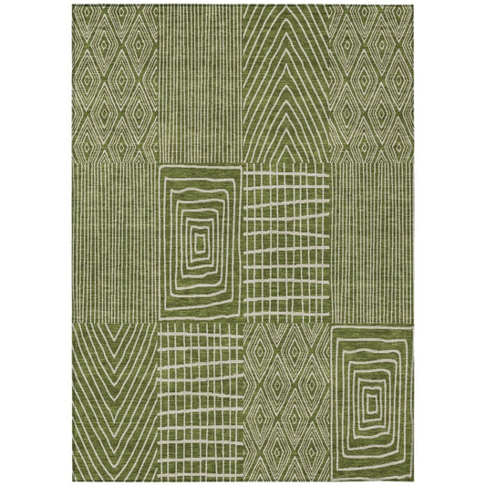 LOOMLAN Rugs Owen Olive Washable Indoor-Outdoor Rug