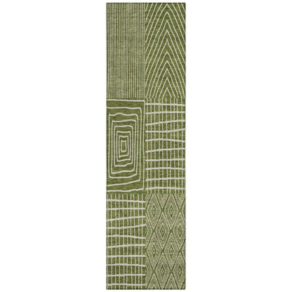 LOOMLAN Rugs Owen Olive Washable Indoor-Outdoor Rug