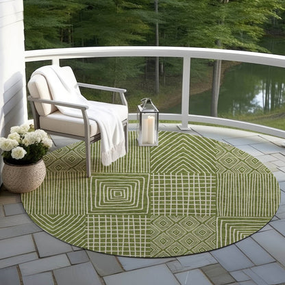 LOOMLAN Rugs Owen Olive Washable Indoor-Outdoor Rug