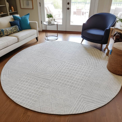 Owen Silver Washable Indoor - Outdoor Rug - LOOMLAN - LOOMLAN Rugs - Outdoor Rugs