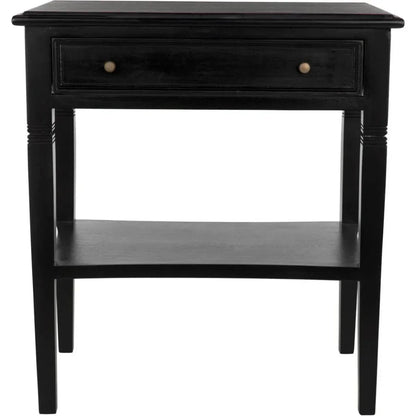 Noir Oxford Single Drawer Wooden Side Table