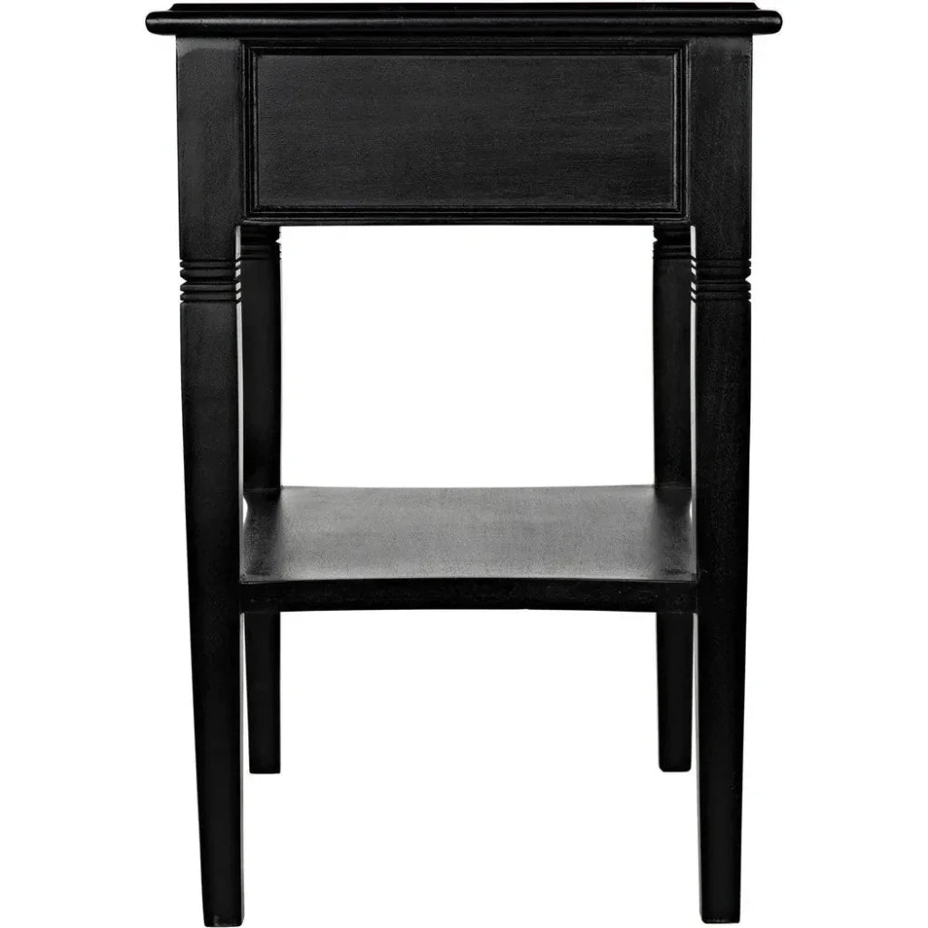 Noir Oxford Single Drawer Wooden Side Table