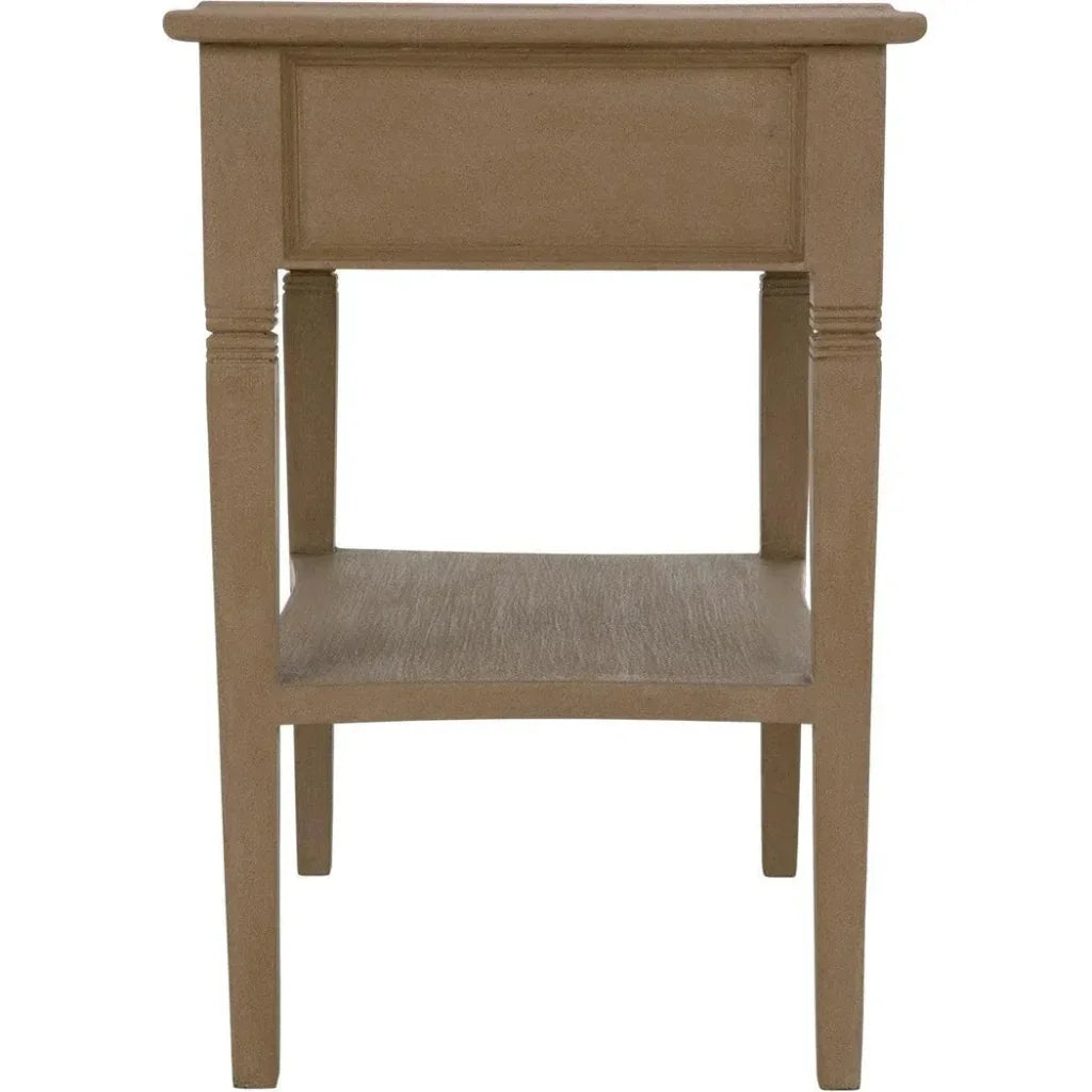 Noir Oxford Single Drawer Wooden Side Table