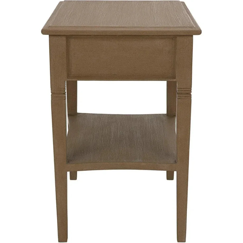 Noir Oxford Single Drawer Wooden Side Table