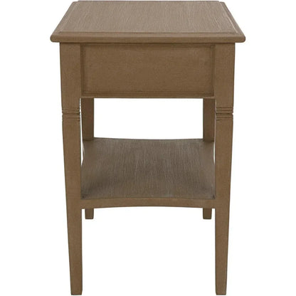 Noir Oxford Single Drawer Wooden Side Table
