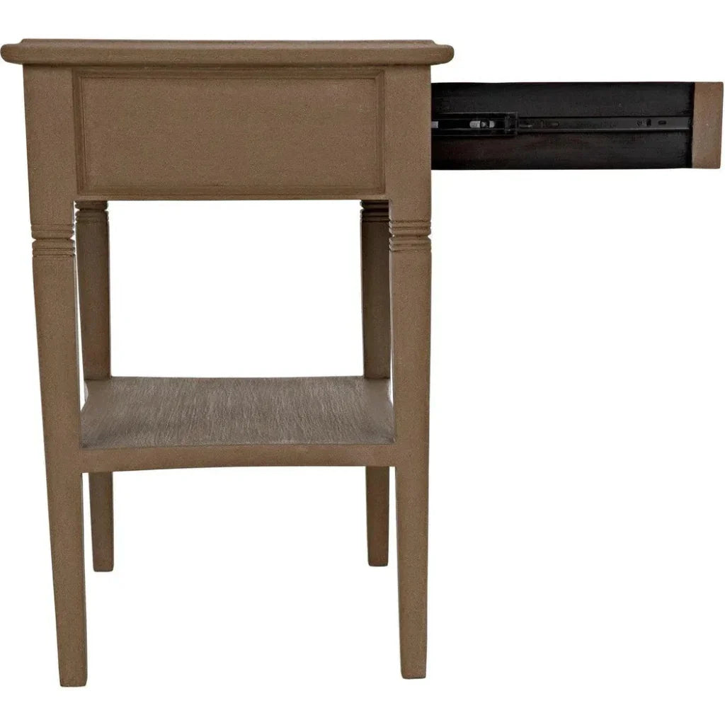 Noir Oxford Single Drawer Wooden Side Table