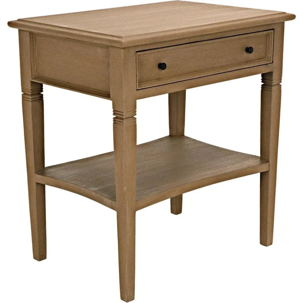 Noir Oxford Single Drawer Wooden Side Table