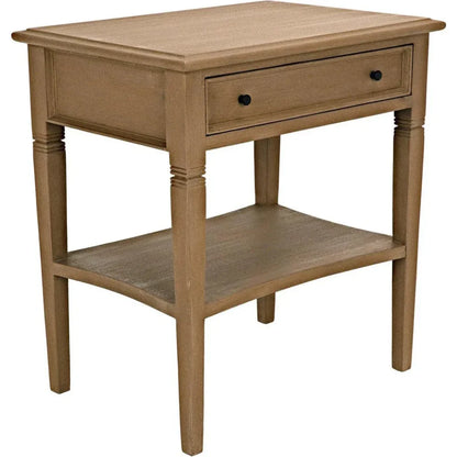 Noir Oxford Single Drawer Wooden Side Table