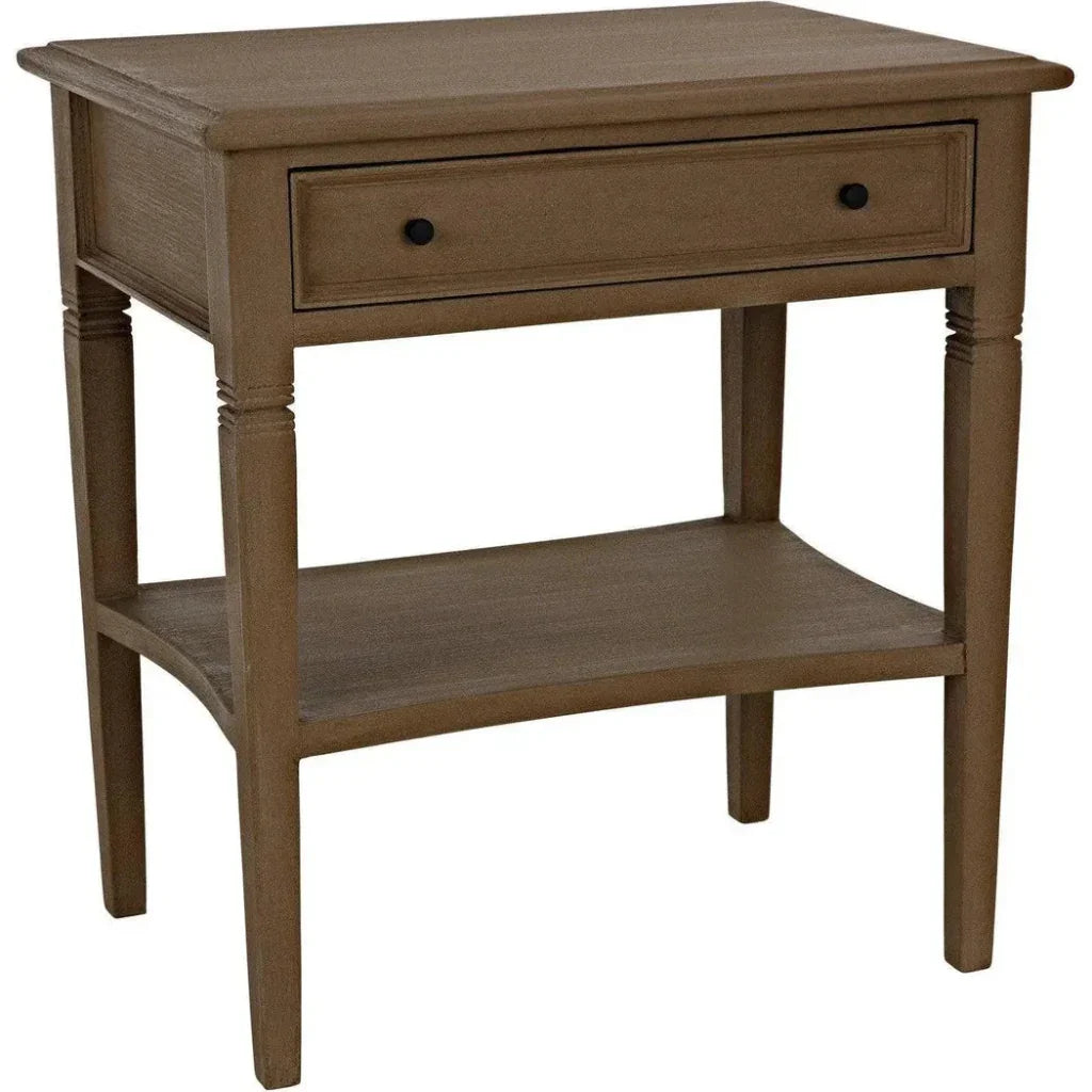 Noir Oxford Single Drawer Wooden Side Table