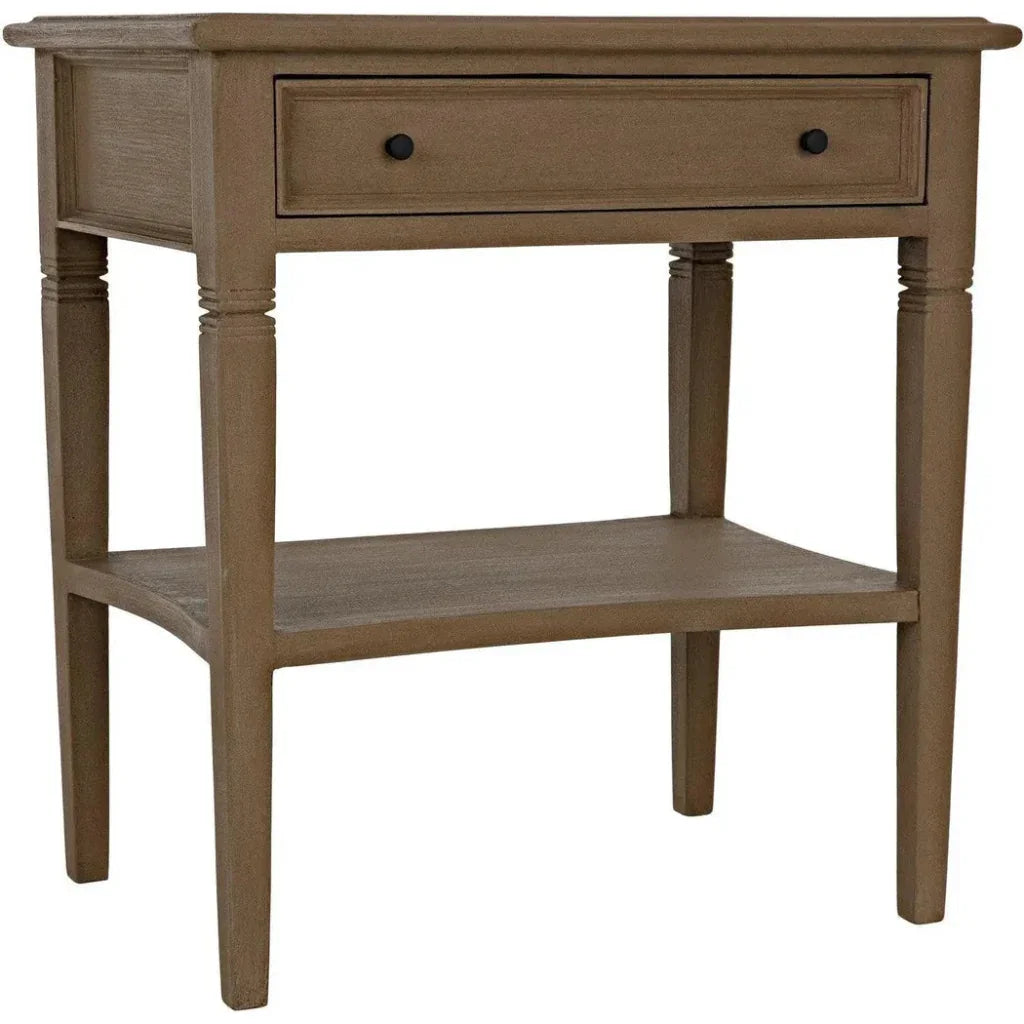 Noir Oxford Single Drawer Wooden Side Table