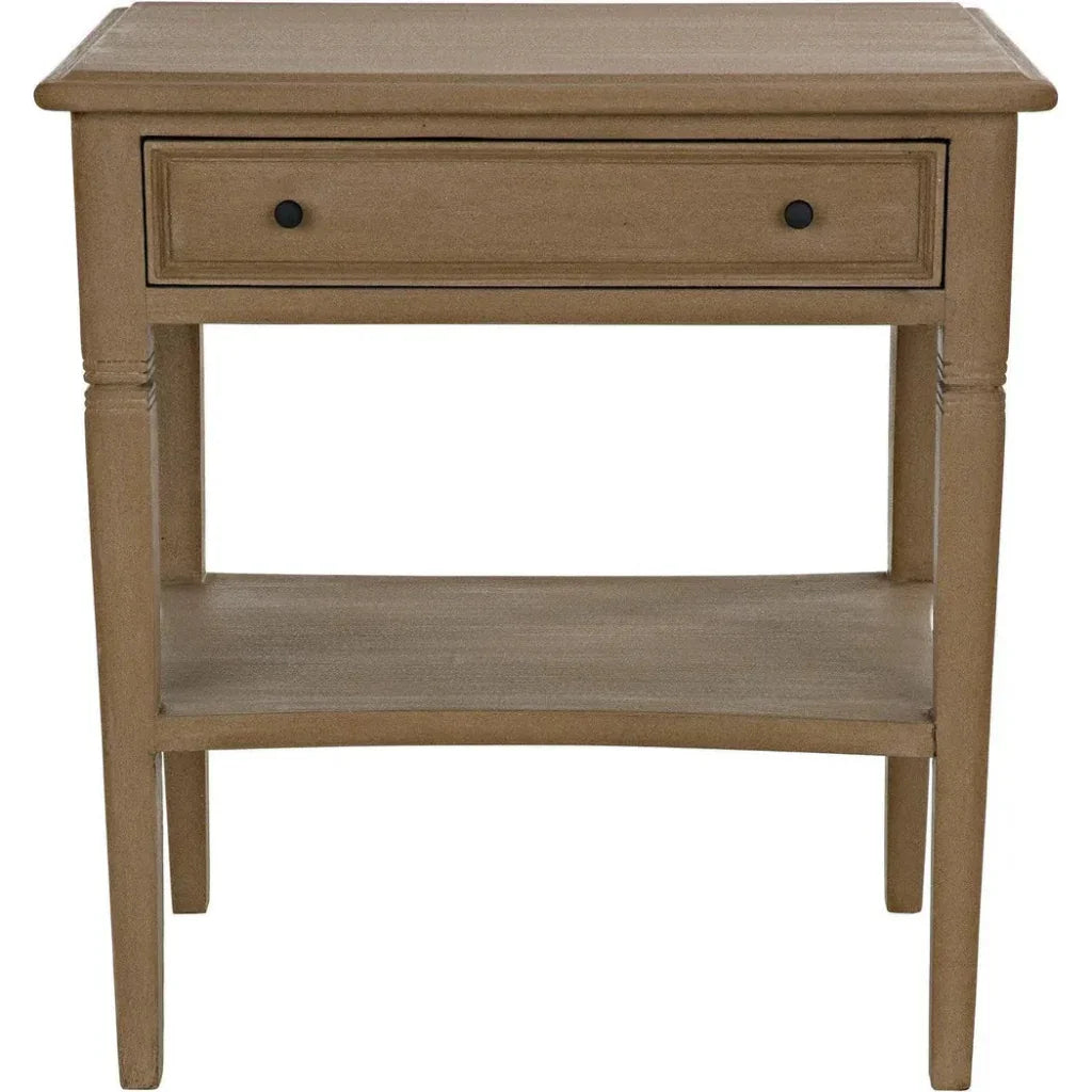 Noir Oxford Single Drawer Wooden Side Table
