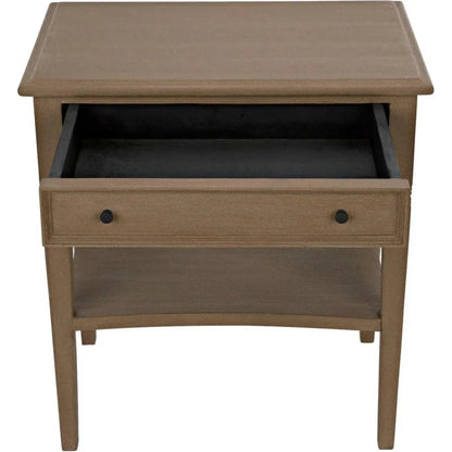 Noir Oxford Single Drawer Wooden Side Table