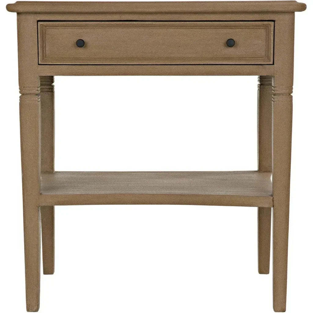Noir Oxford Single Drawer Wooden Side Table