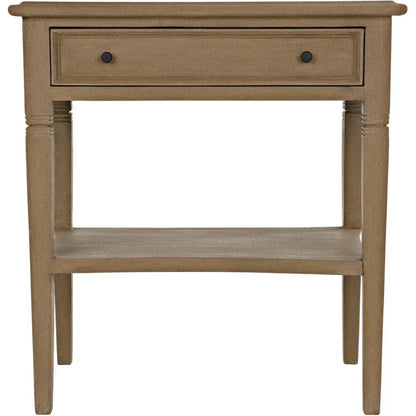 Noir Oxford Single Drawer Wooden Side Table