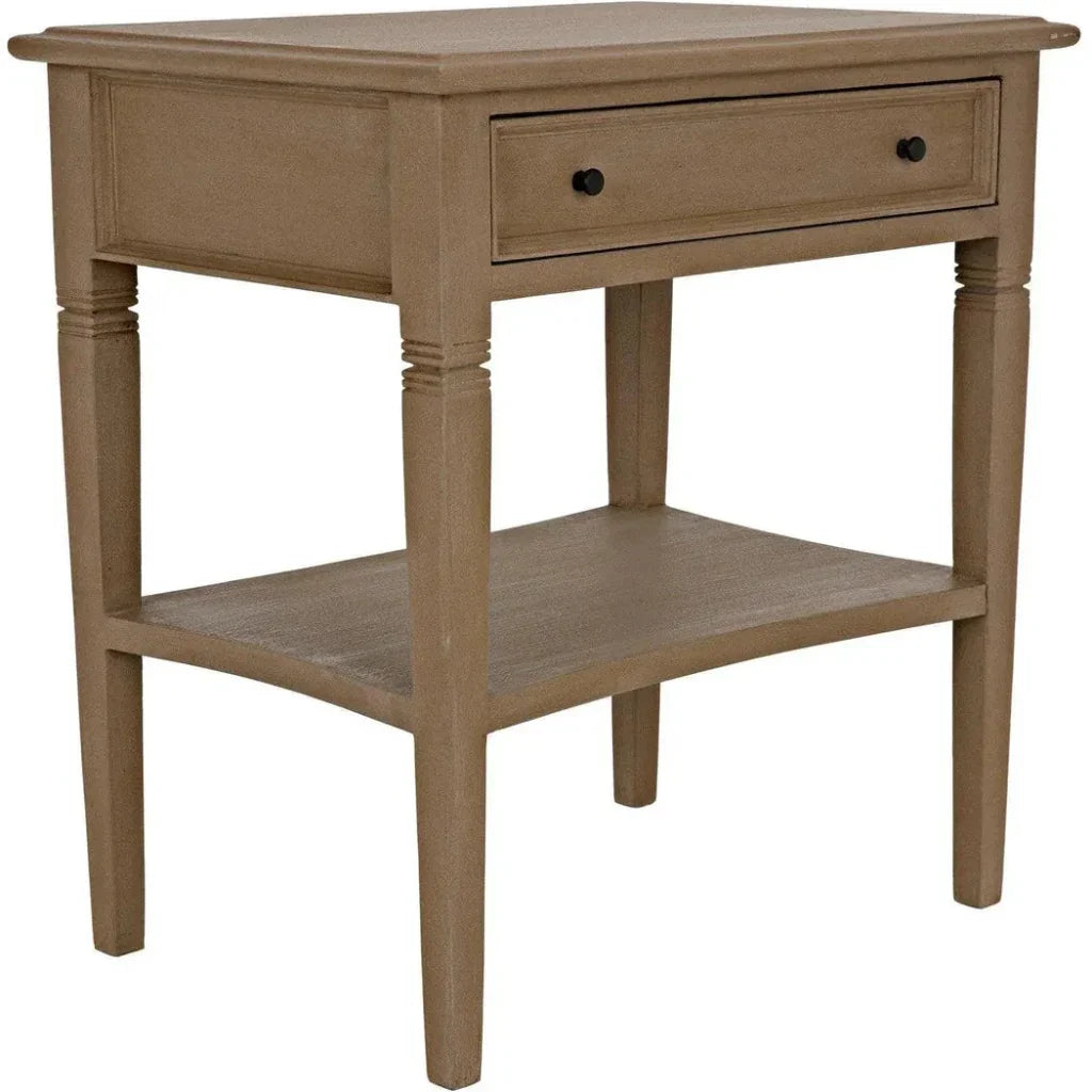 Noir Oxford Single Drawer Wooden Side Table