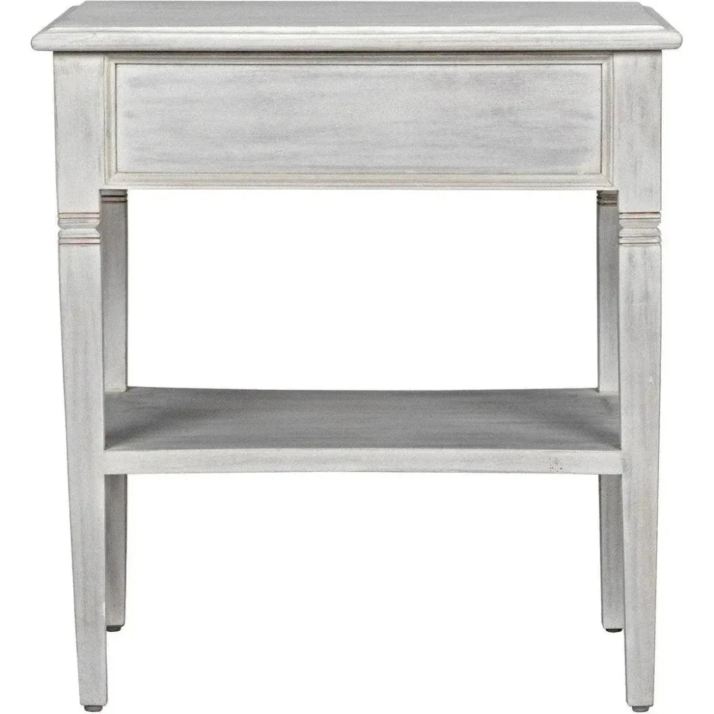 Noir Oxford Single Drawer Wooden Side Table