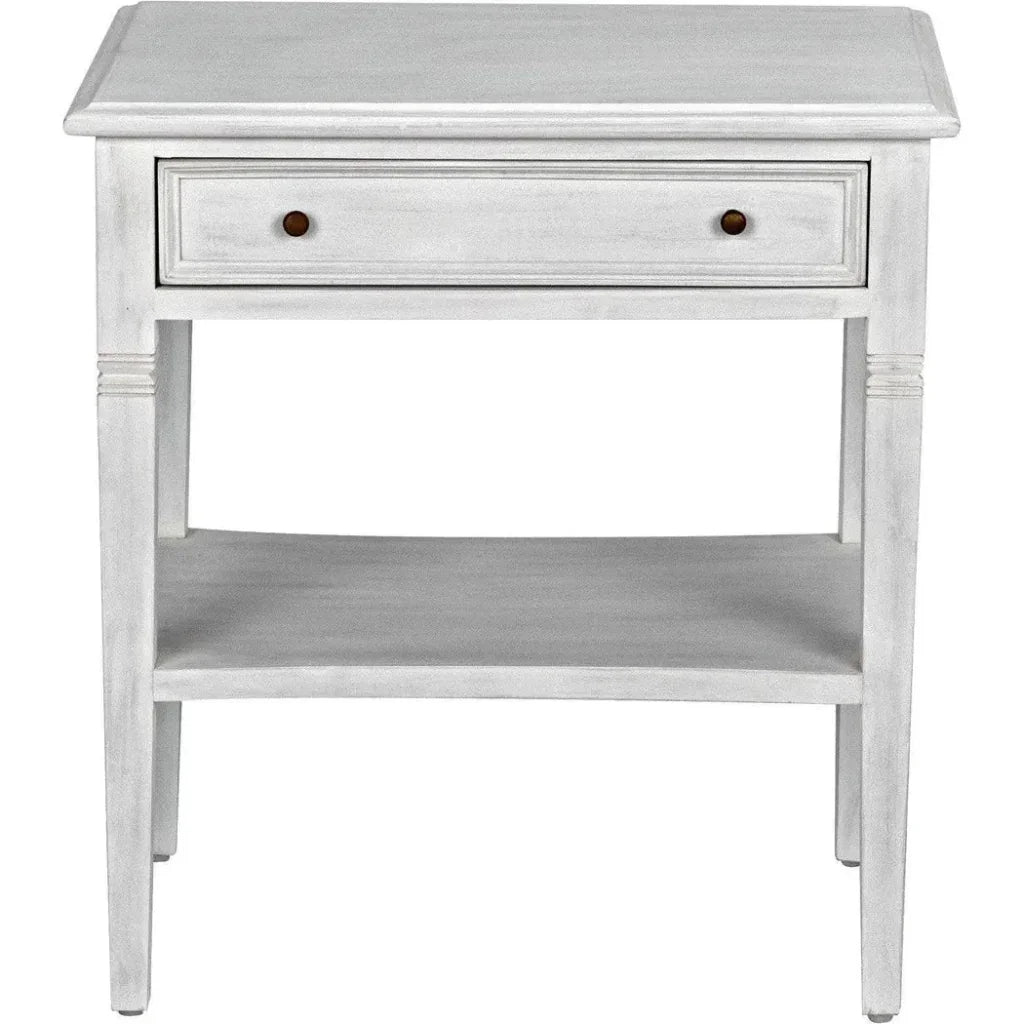 Noir Oxford Single Drawer Wooden Side Table