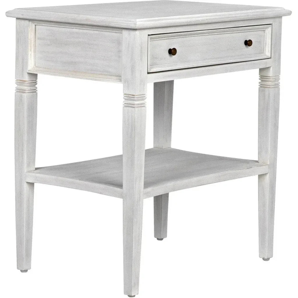 Noir Oxford Single Drawer Wooden Side Table