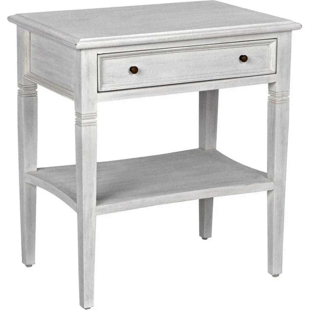 Noir Oxford Single Drawer Wooden Side Table
