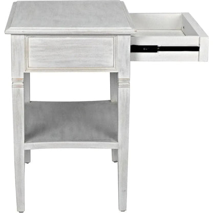 Noir Oxford Single Drawer Wooden Side Table