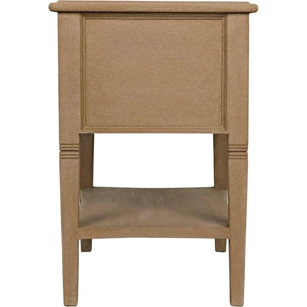 Noir Oxford Two Drawers Wooden Side Table