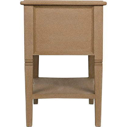 Noir Oxford Two Drawers Wooden Side Table