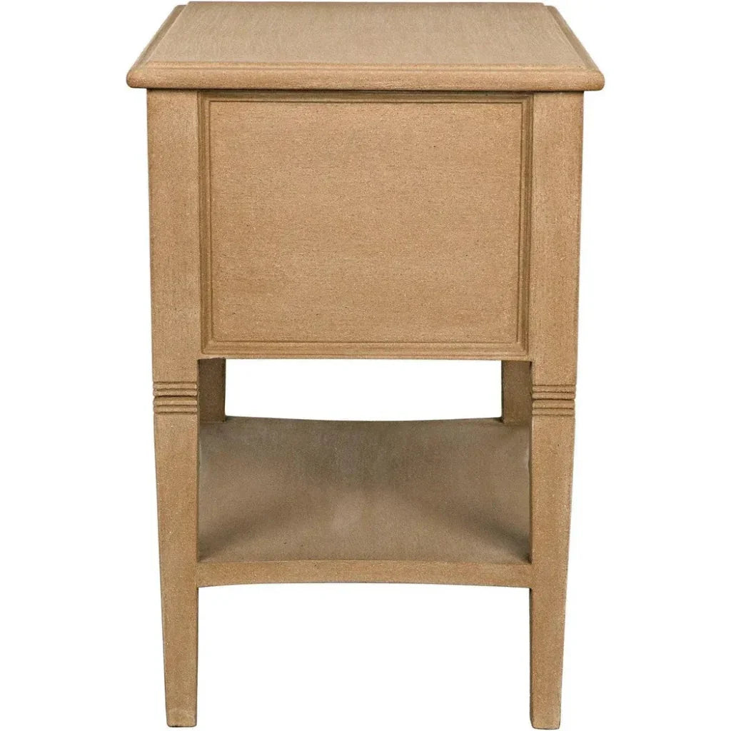 Noir Oxford Two Drawers Wooden Side Table