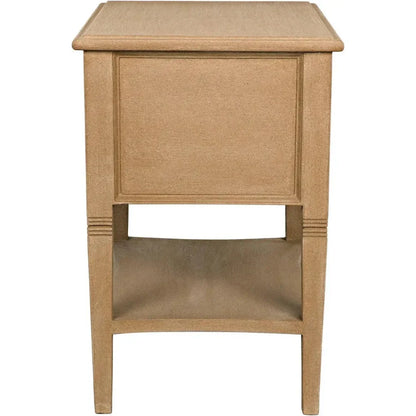 Noir Oxford Two Drawers Wooden Side Table