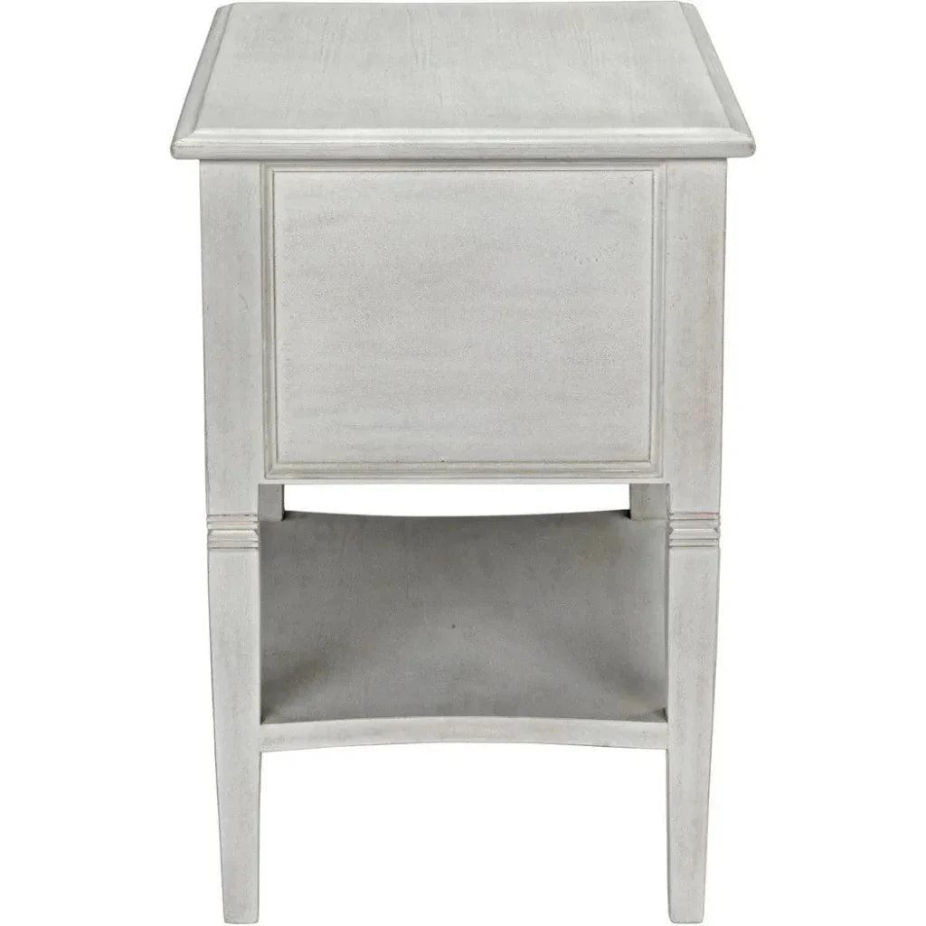 Noir Oxford Two Drawers Wooden Side Table