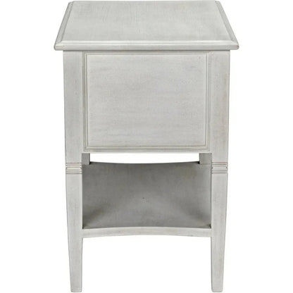 Noir Oxford Two Drawers Wooden Side Table