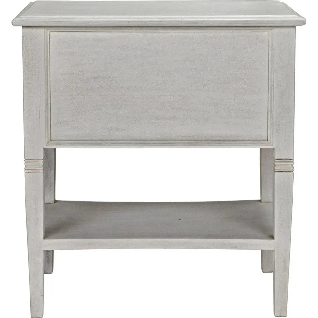 Noir Oxford Two Drawers Wooden Side Table