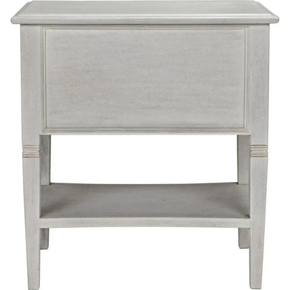 Noir Oxford Two Drawers Wooden Side Table