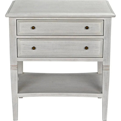 Noir Oxford Two Drawers Wooden Side Table