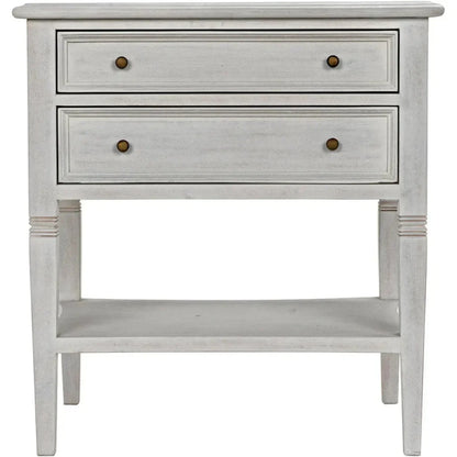 Noir Oxford Two Drawers Wooden Side Table