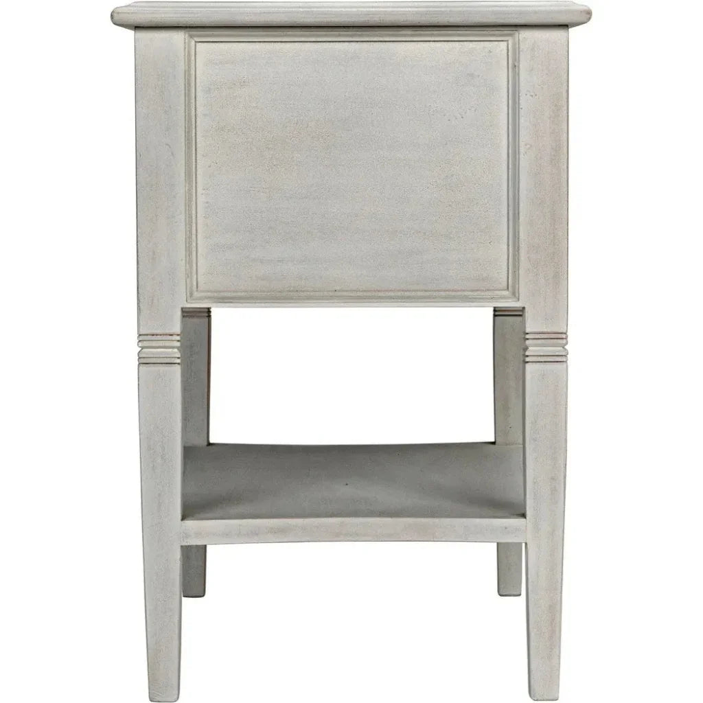 Noir Oxford Two Drawers Wooden Side Table
