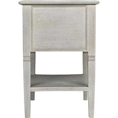 Noir Oxford Two Drawers Wooden Side Table