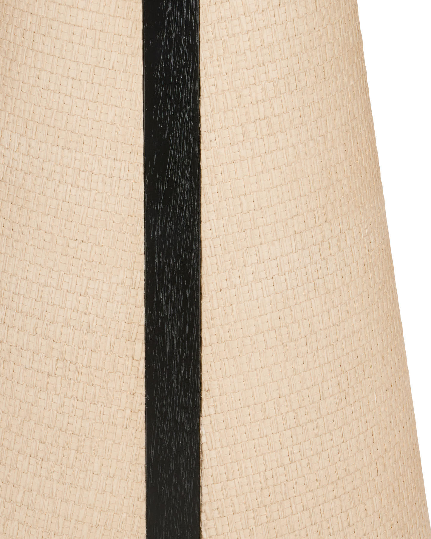 24 in. Deanna Wood and Raffia Ivory Round Accent Table