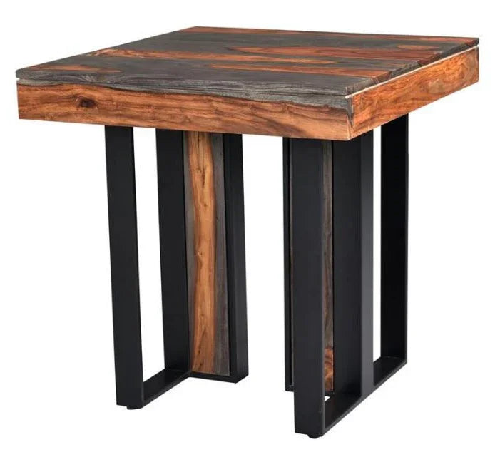 Tyvara Wooden Square Side Table