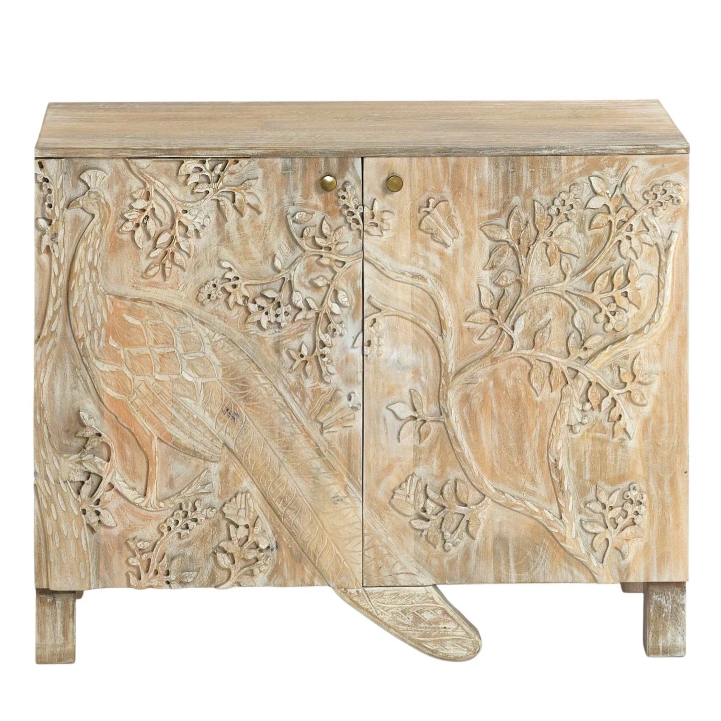 Nayven Wood Two Doors Accent Cabinet