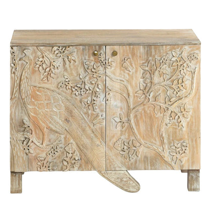 Nayven Wood Two Doors Accent Cabinet