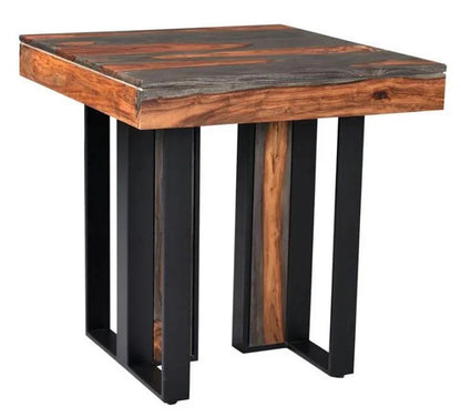 Tyvara Wooden Square Side Table