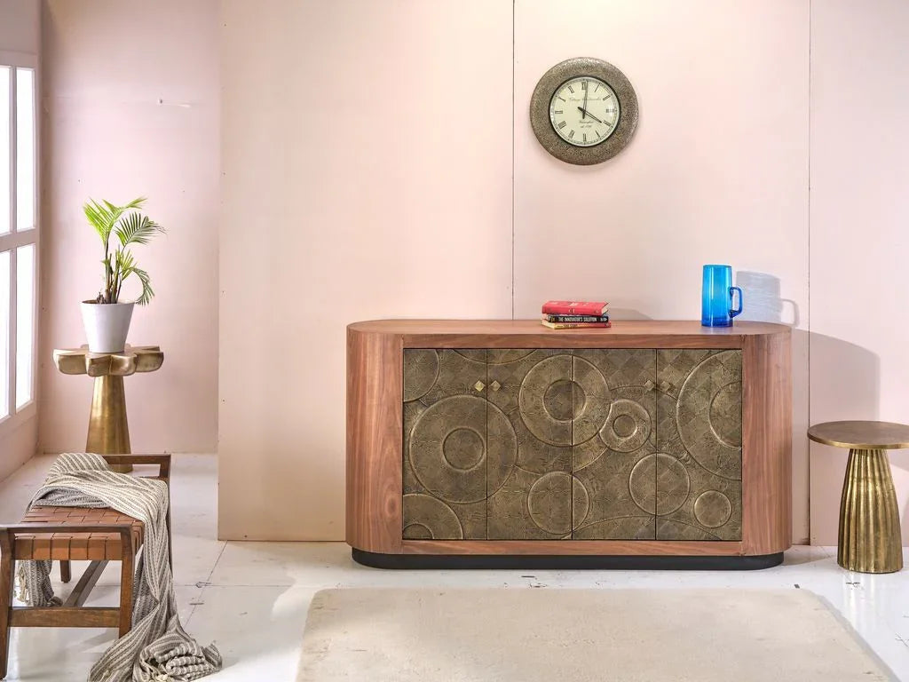 LOOMLAN Zarentha Four Doors Wood Sideboard