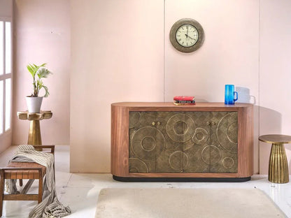 LOOMLAN Zarentha Four Doors Wood Sideboard