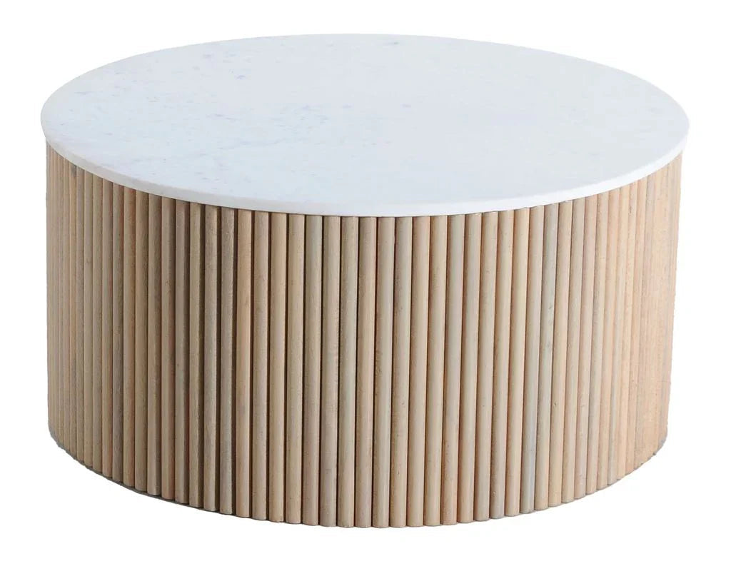 Trivana White Marble Top Coffee Table