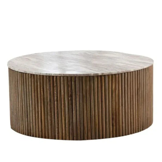 LOOMLAN Sarnelle Marble Top Storage Coffee Table