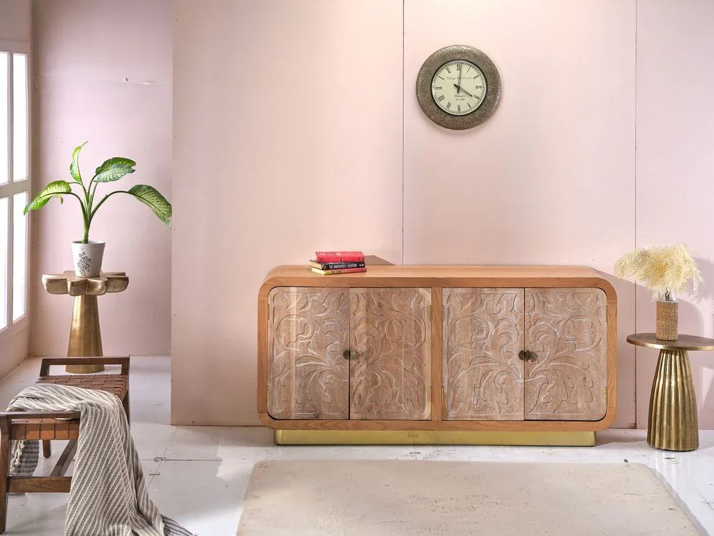LOOMLAN Halvindra Four Doors Wood Sideboard
