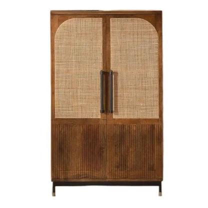 Jornessa Wooden Brown Bar Cabinet