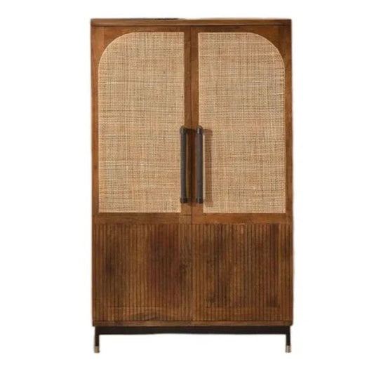 Jornessa Wooden Brown Bar Cabinet